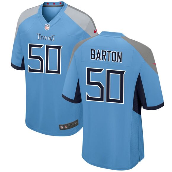 Mens Youths Kids Womens Cody Barton Light Blue Stitched Jersey